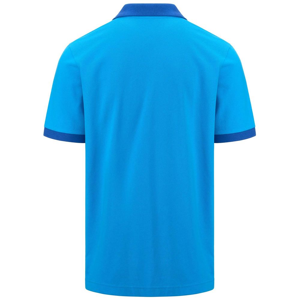 Men Kappa Logo Sharas Mss Polo Shirt Blue | 967320-VUP