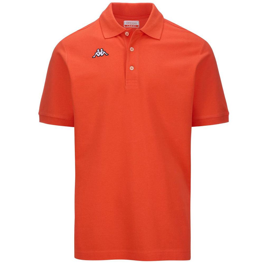 Men Kappa Logo Sharas Mss Polo Shirt Orange | 104826-XSF