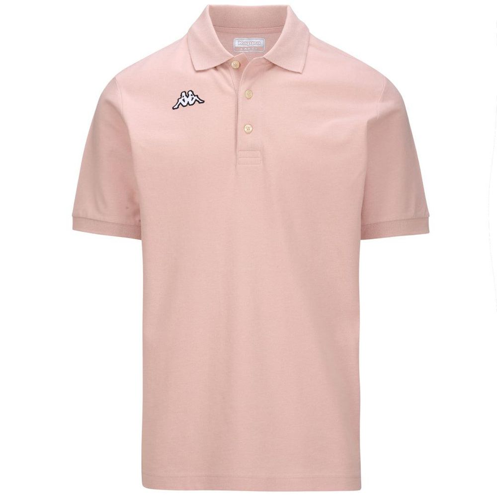 Men Kappa Logo Sharas Mss Polo Shirt Pink | 581076-FSA