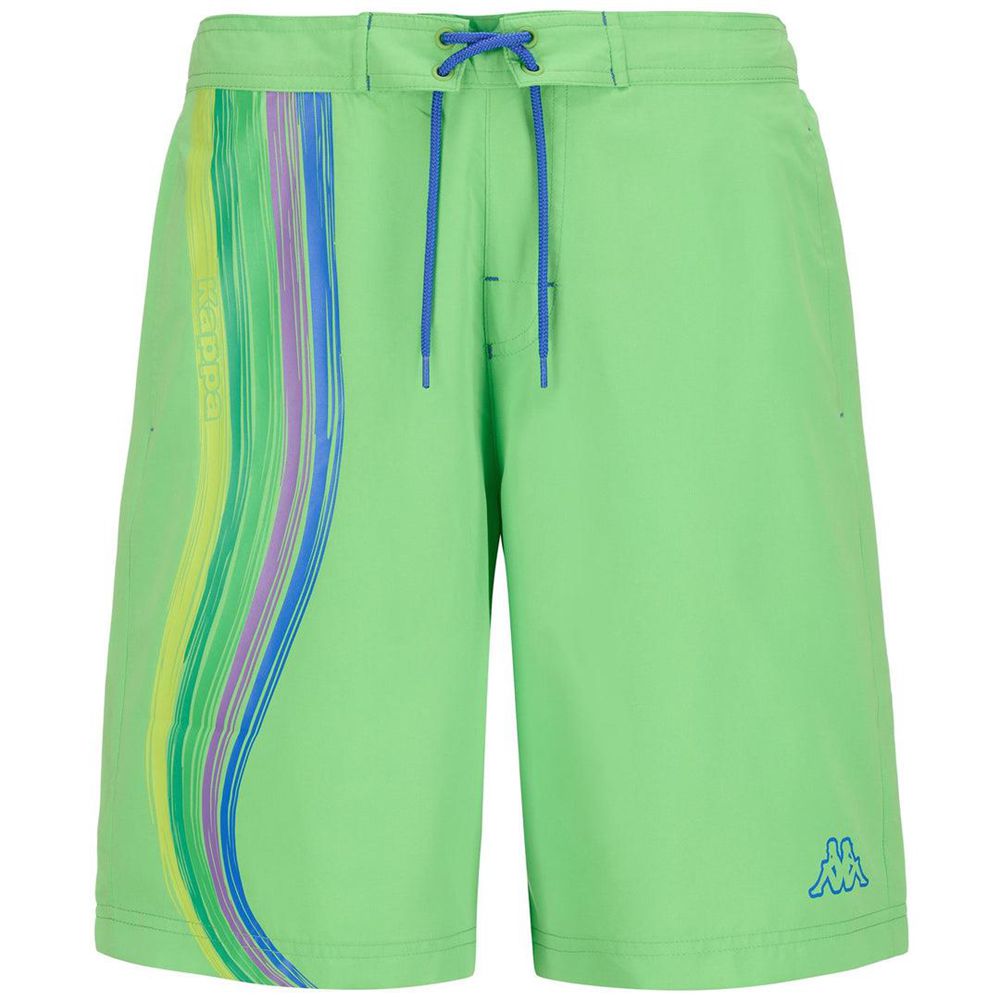 Men Kappa Logo Surf Swimwear Green | 718430-NGM