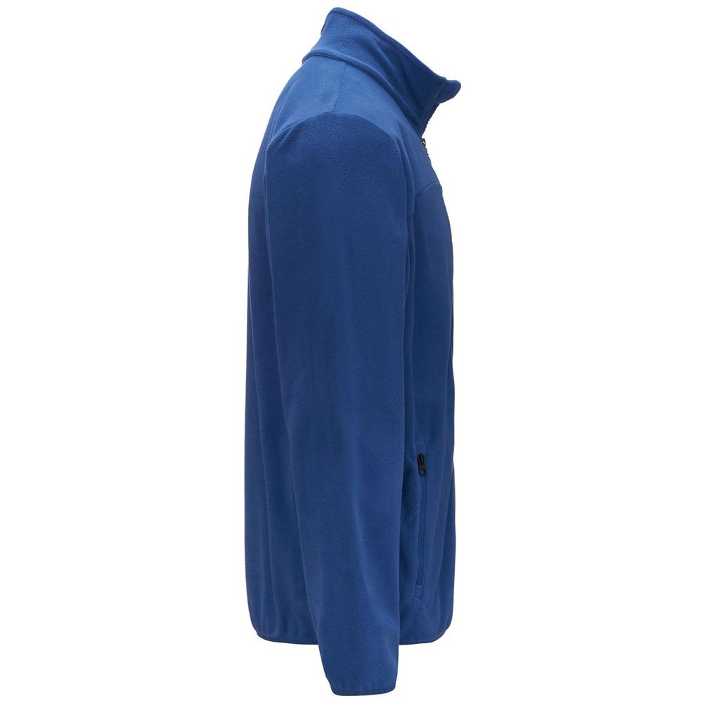 Men Kappa Logo Wind Jacket Blue | 582076-VEO