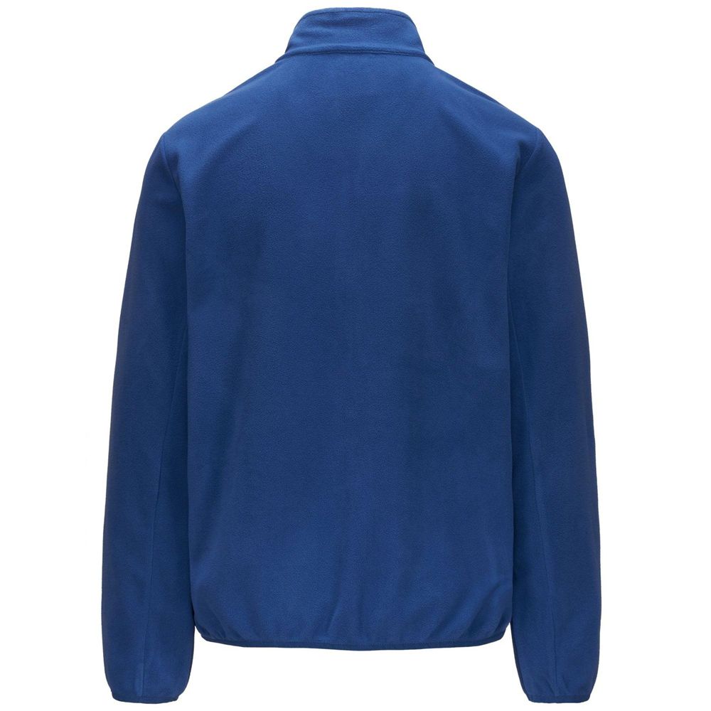 Men Kappa Logo Wind Jacket Blue | 582076-VEO