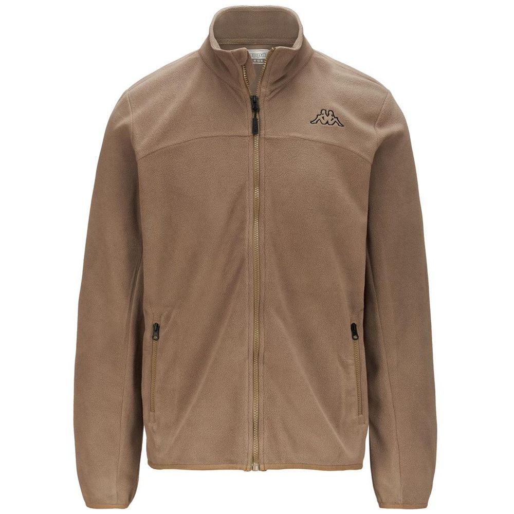 Men Kappa Logo Wind Jacket Brown | 708645-UZM