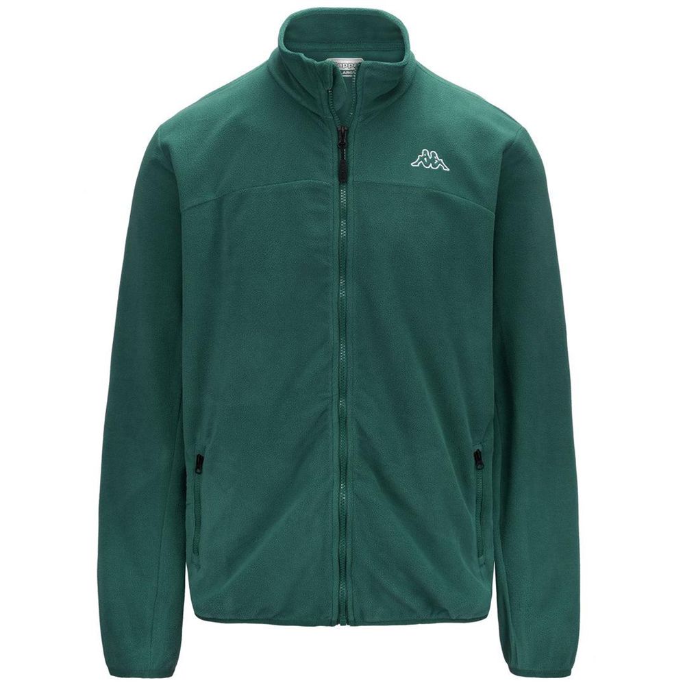 Men Kappa Logo Wind Jacket Green | 320475-JWL