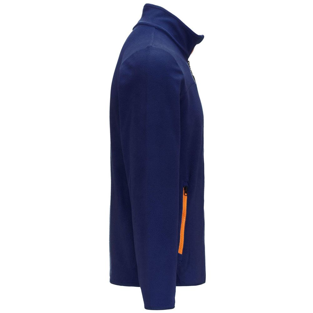 Men Kappa Logo Wind Jacket Navy | 205384-AIZ