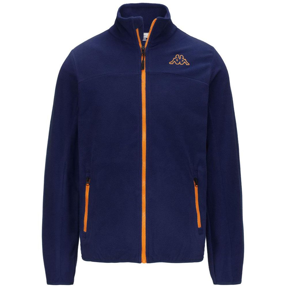 Men Kappa Logo Wind Jacket Navy | 205384-AIZ