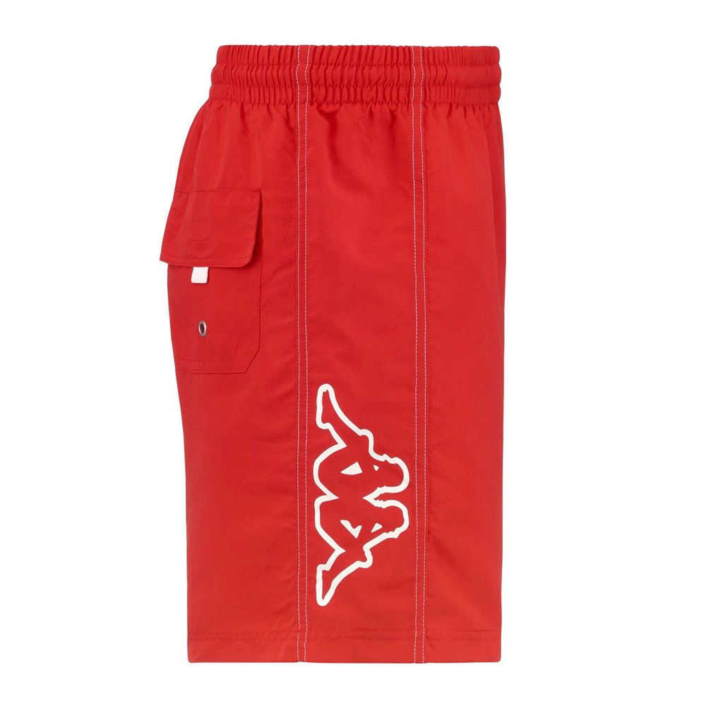 Men Kappa Logo Wogoz Swimwear Red | 451269-OMT