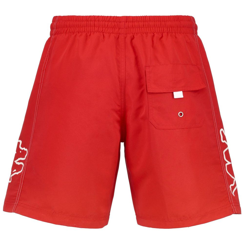 Men Kappa Logo Wogoz Swimwear Red | 451269-OMT