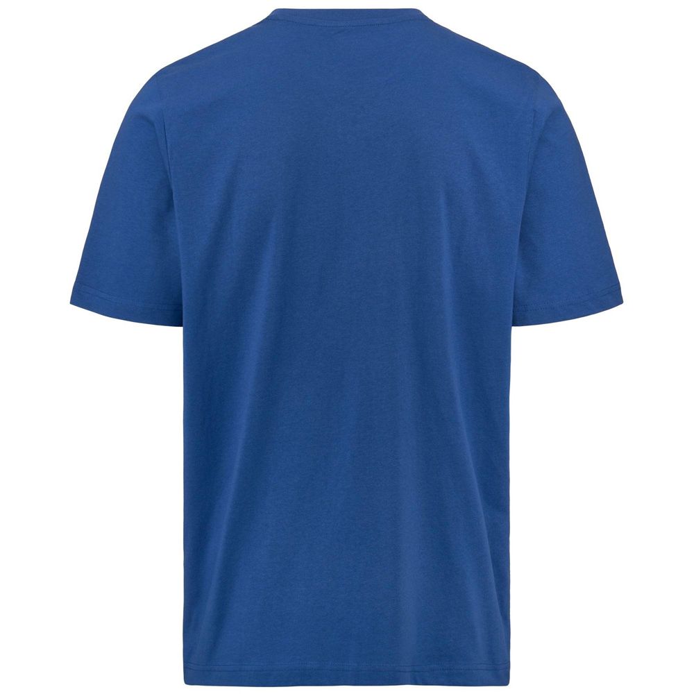 Men Kappa Logo Zobi T-Shirt Blue | 439285-MTN