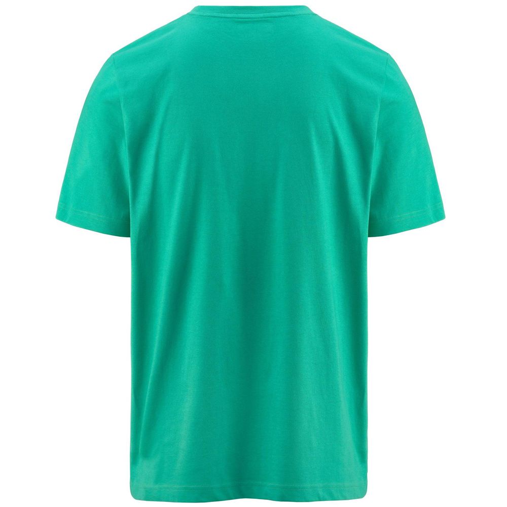 Men Kappa Logo Zobi T-Shirt Green | 893620-UDF