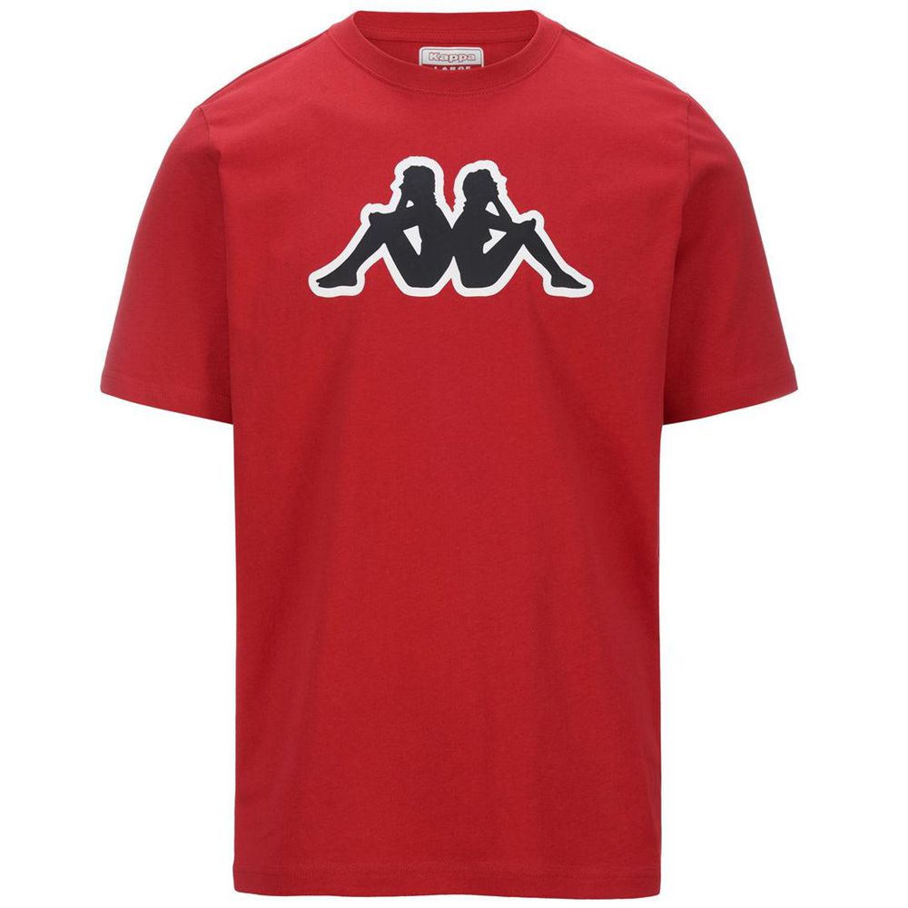 Men Kappa Logo Zobi T-Shirt Red | 102954-HWP