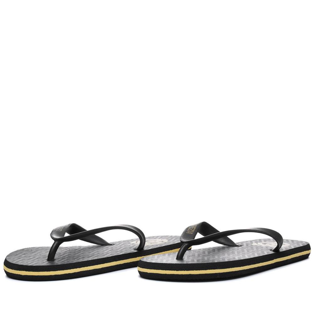 Men Kappa Meiago 1 Spezia Calcio Flip Flops Black | 078543-LRQ