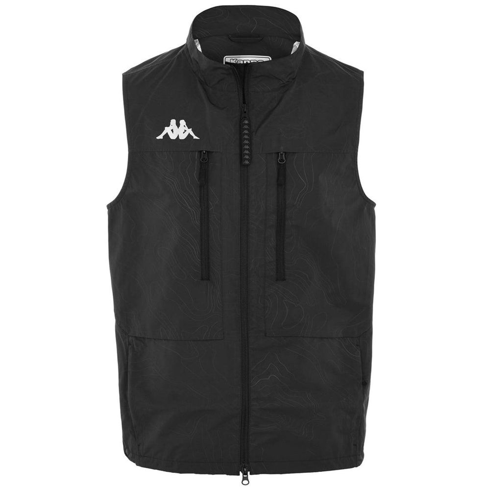 Men Kappa Naivy Jacket Black | 170942-XTE