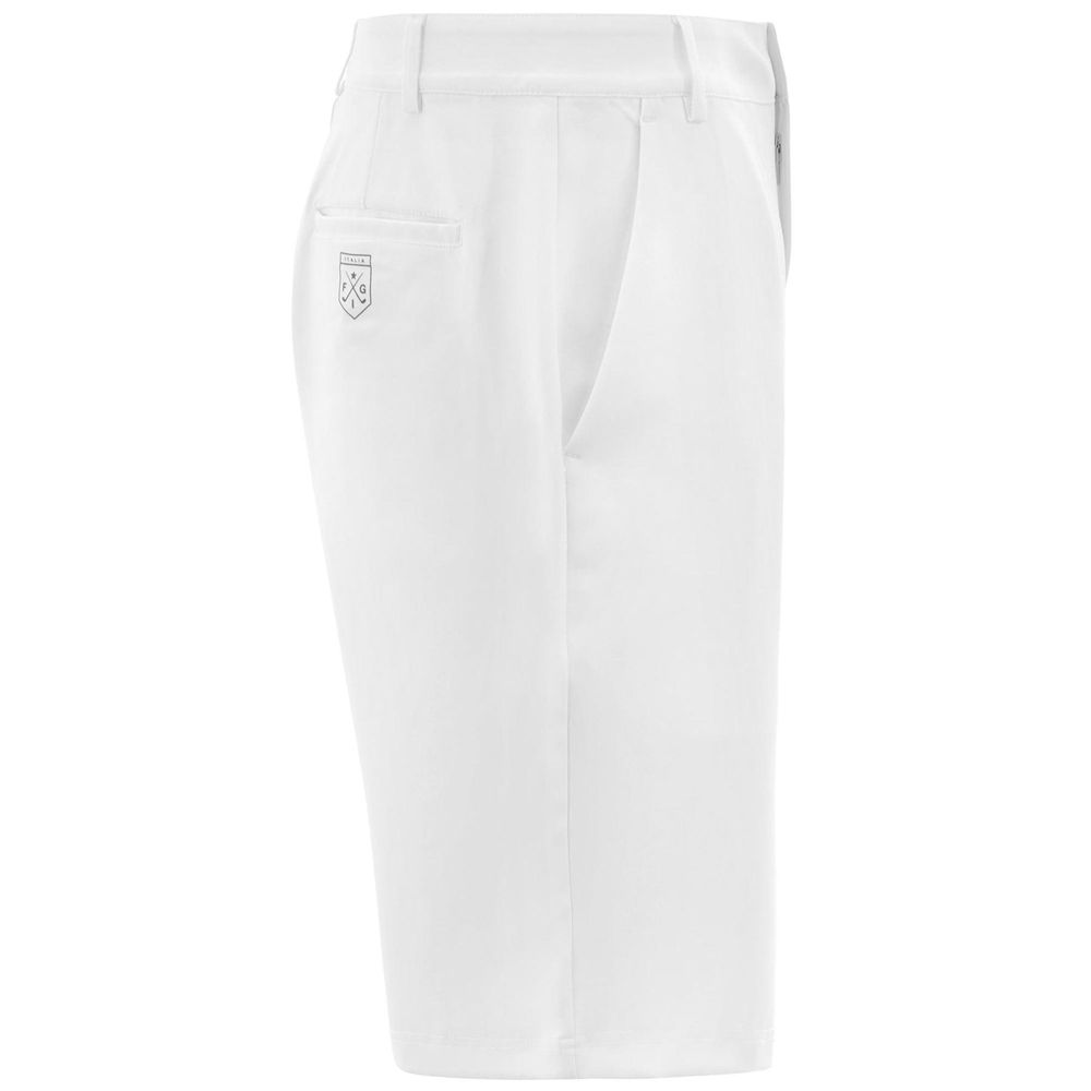 Men Kappa Stanam Shorts White | 498506-KRN