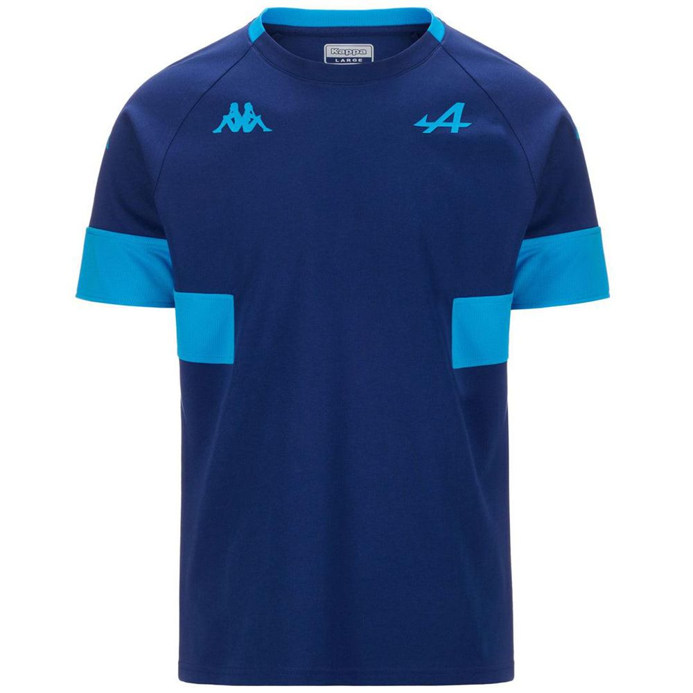 Men Kappa Supporter Adobi Alpine F1 T-Shirt Blue | 471039-DBO