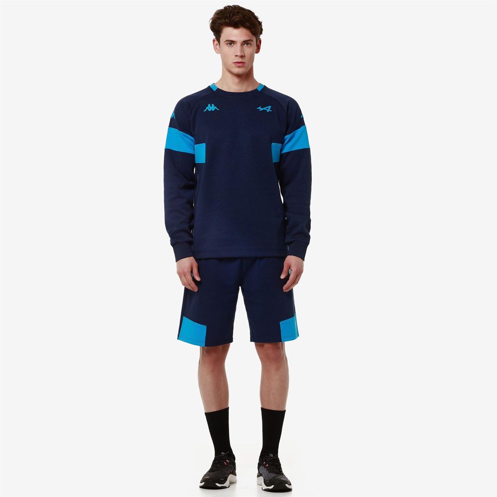 Men Kappa Supporter Adozip Alpine F1 Shorts Blue | 183975-YUC