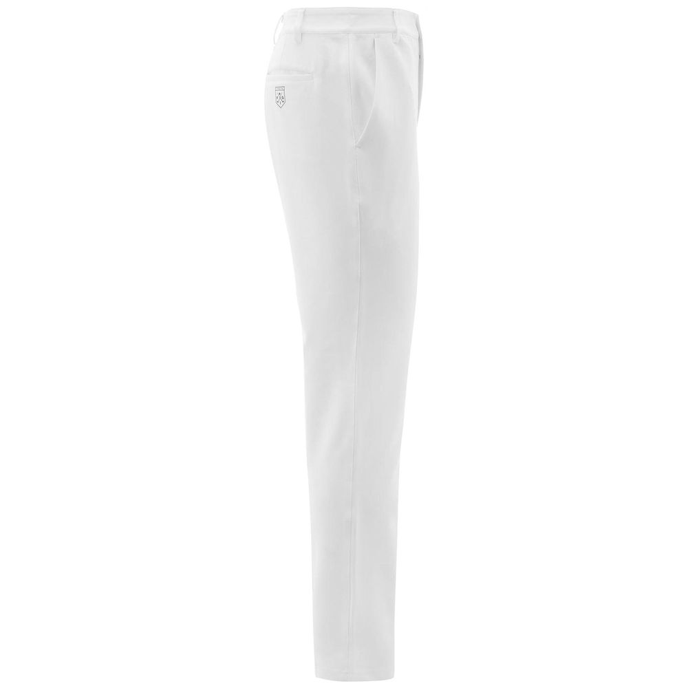 Men Kappa Suvir Pants White | 089476-DZA