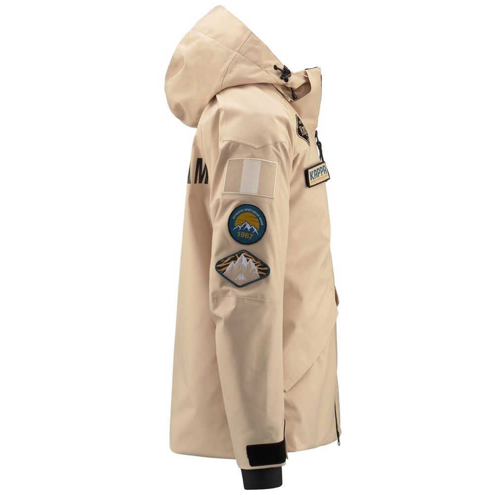 Men Kappa Tier Zero Geizo Jacket Beige | 067189-DIW