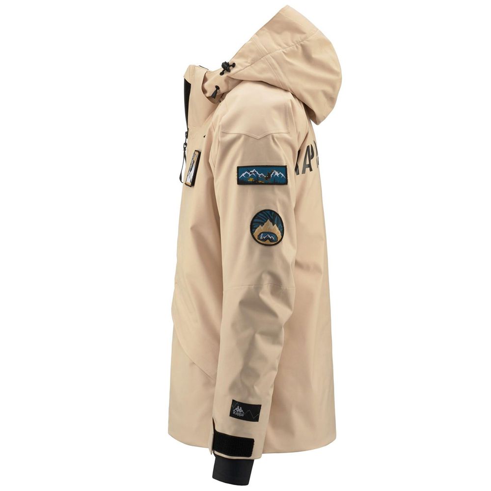 Men Kappa Tier Zero Geizo Jacket Beige | 067189-DIW