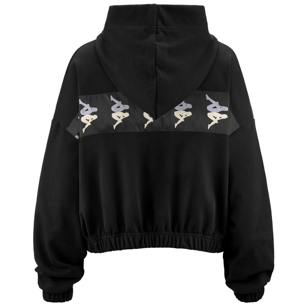 Women Kappa 222 Banda 10 Vajolet Hoodie Black | 195068-ANS