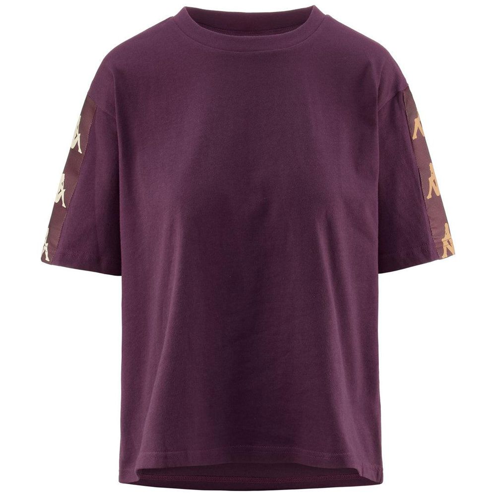 Women Kappa 222 Banda 10 Vanilla T-Shirt Purple | 064537-PUW