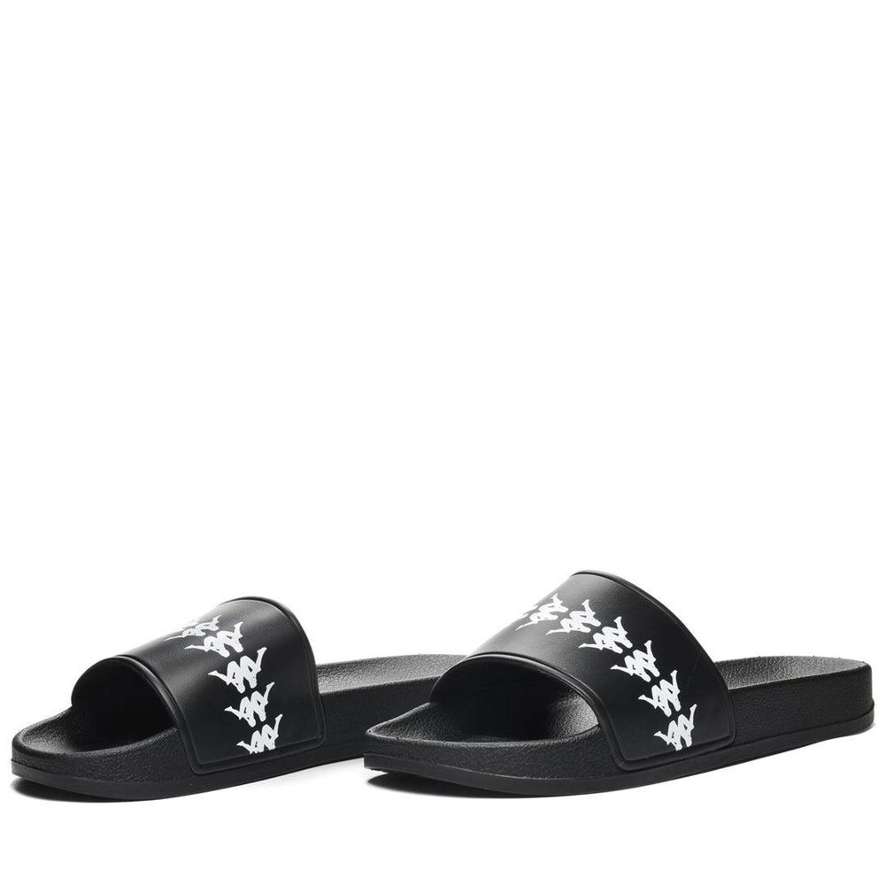 Women Kappa 222 Banda Adam 4 Flip Flops Black | 057231-EPJ