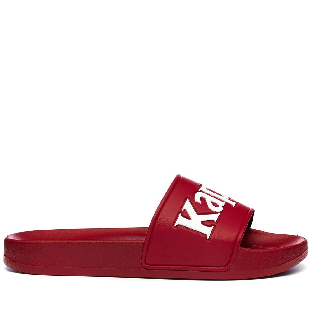 Women Kappa 222 Banda Adam 9 Flip Flops Red | 521604-YGV