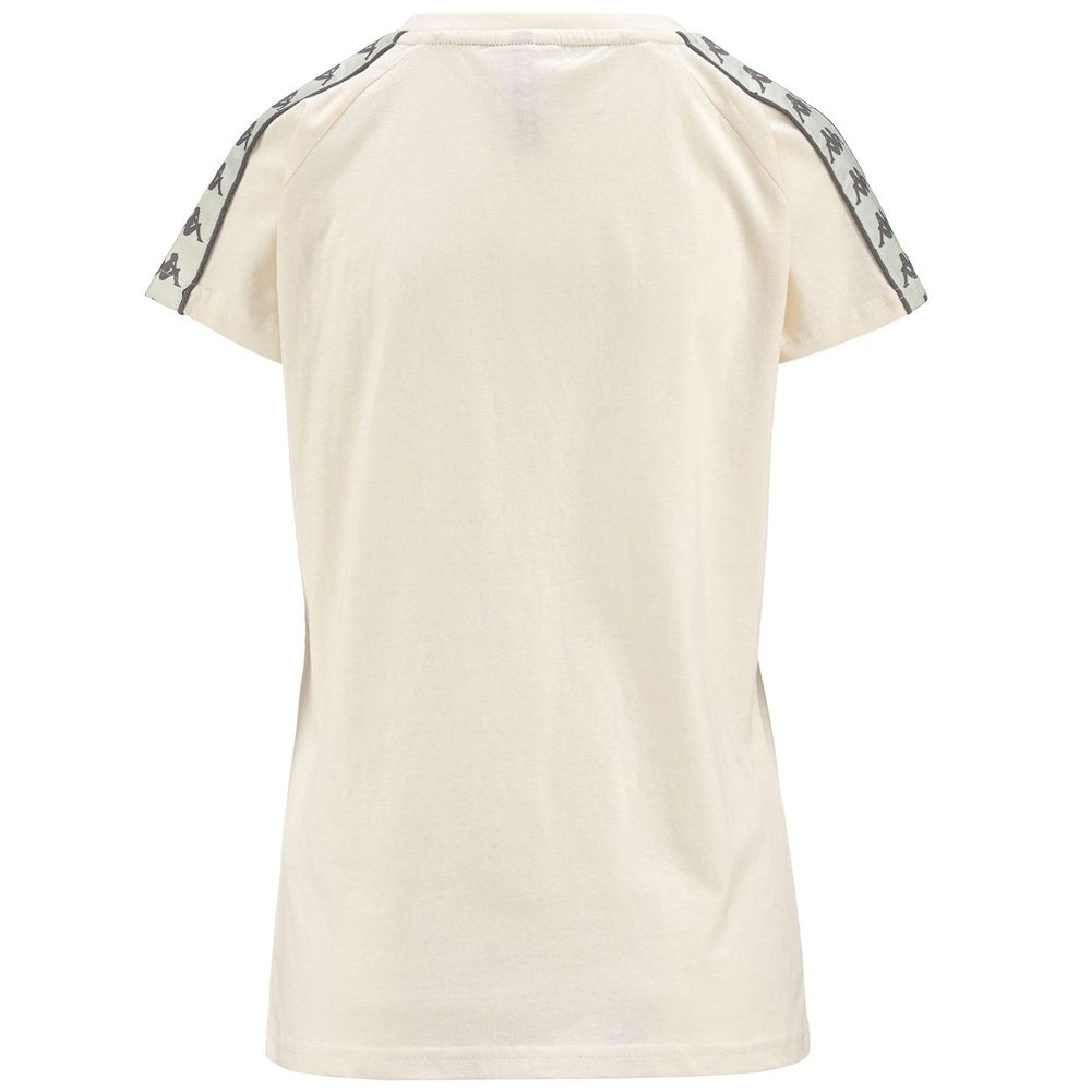 Women Kappa 222 Banda Apan T-Shirt Beige | 917863-WTC