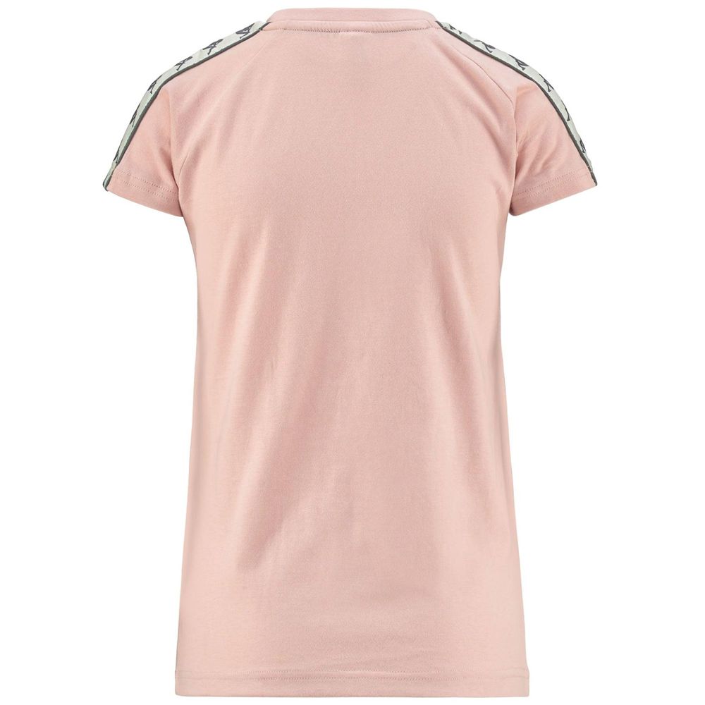 Women Kappa 222 Banda Apan T-Shirt Pink | 308126-QPT