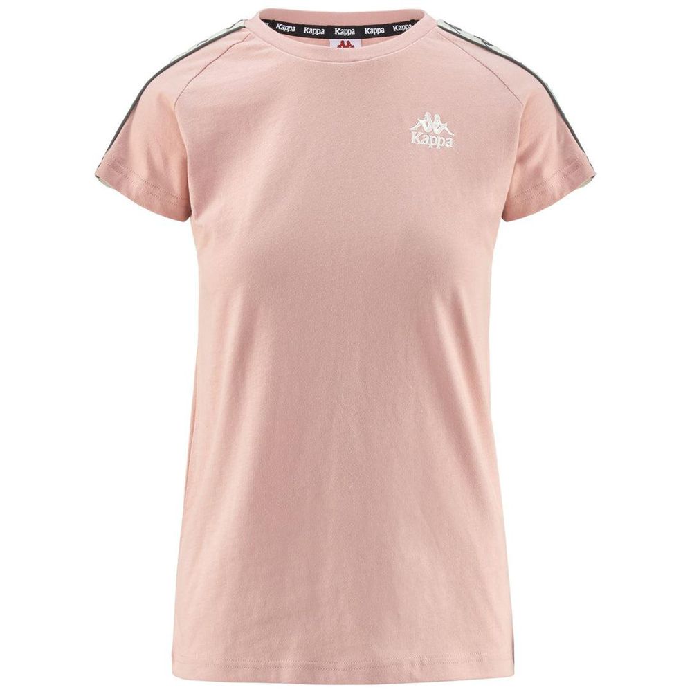 Women Kappa 222 Banda Apan T-Shirt Pink | 308126-QPT