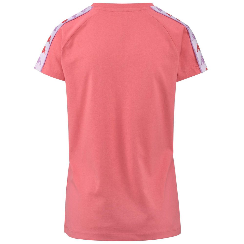 Women Kappa 222 Banda Apani T-Shirt Pink | 291075-VLG