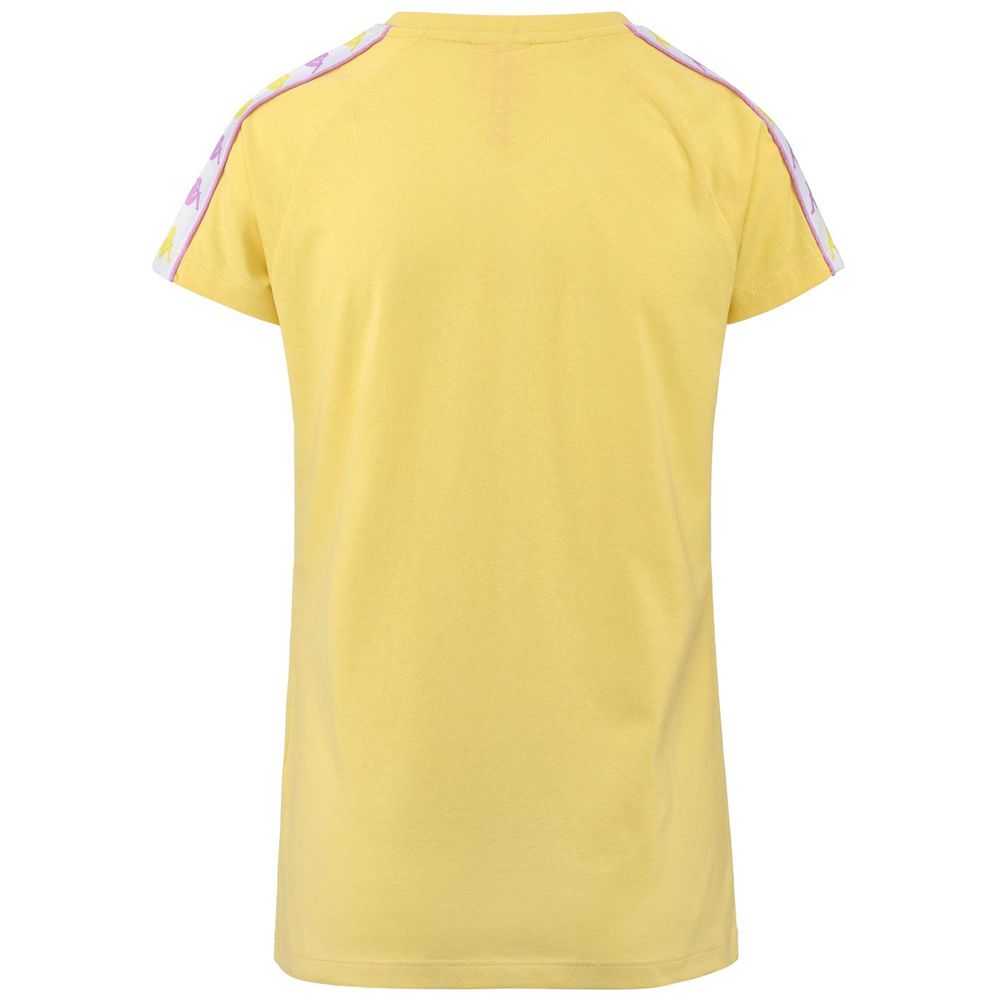 Women Kappa 222 Banda Apani T-Shirt Yellow | 704621-GHO