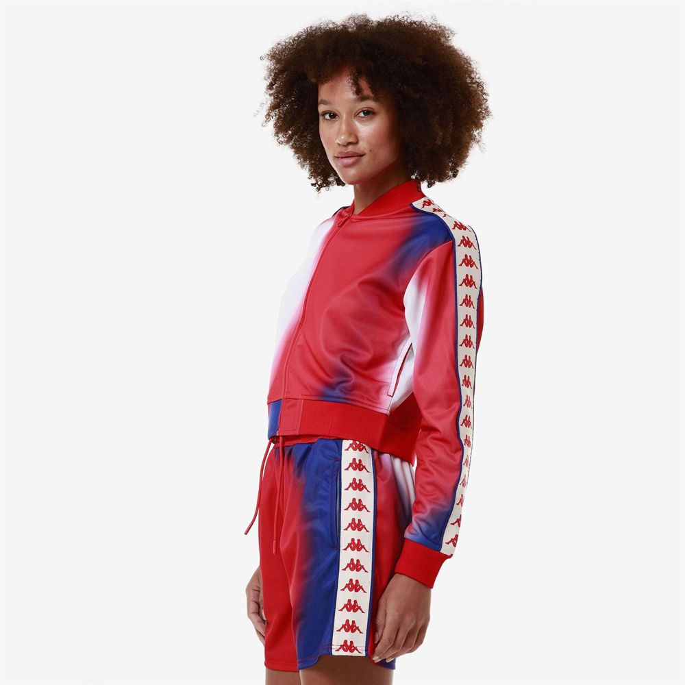 Women Kappa 222 Banda Asber 2 Graphik Jacket Red | 479251-PCU