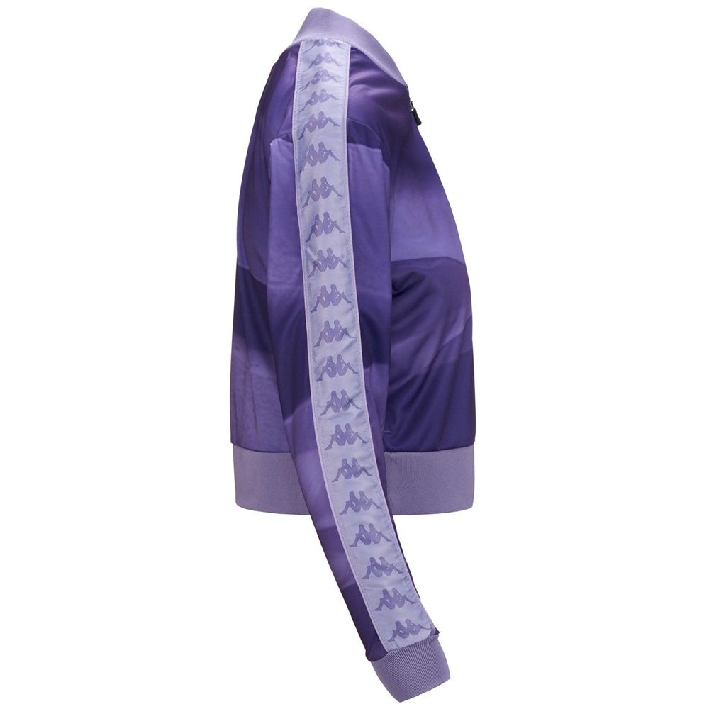 Women Kappa 222 Banda Asber Graphik Jacket Purple | 134708-QCT