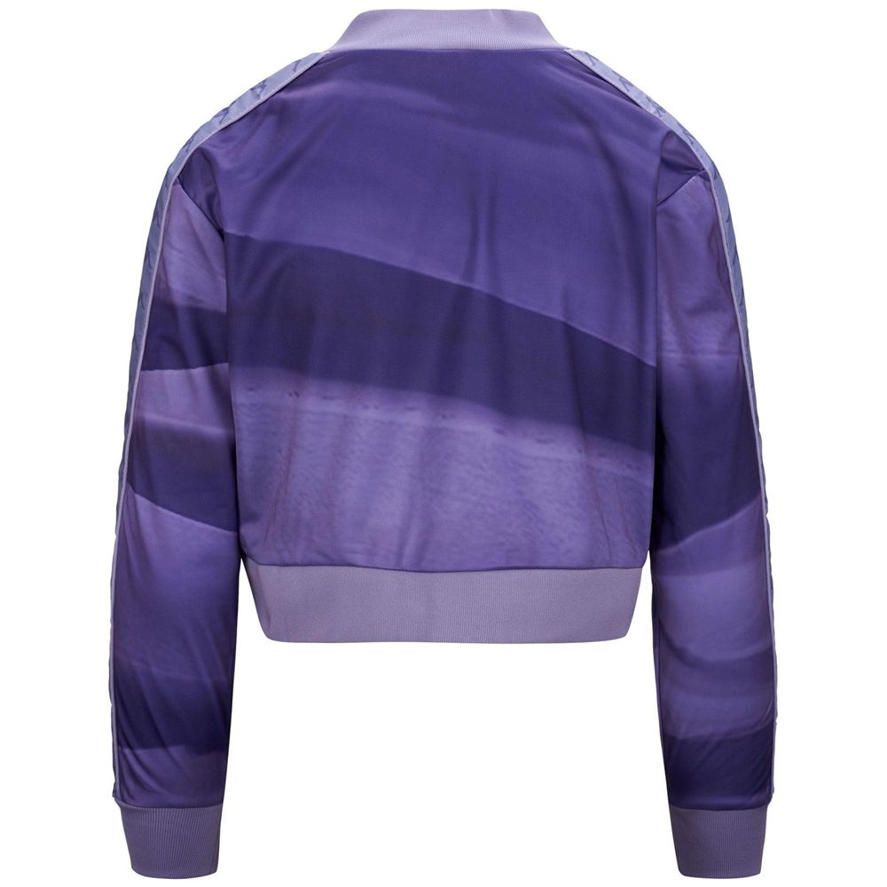 Women Kappa 222 Banda Asber Graphik Jacket Purple | 134708-QCT