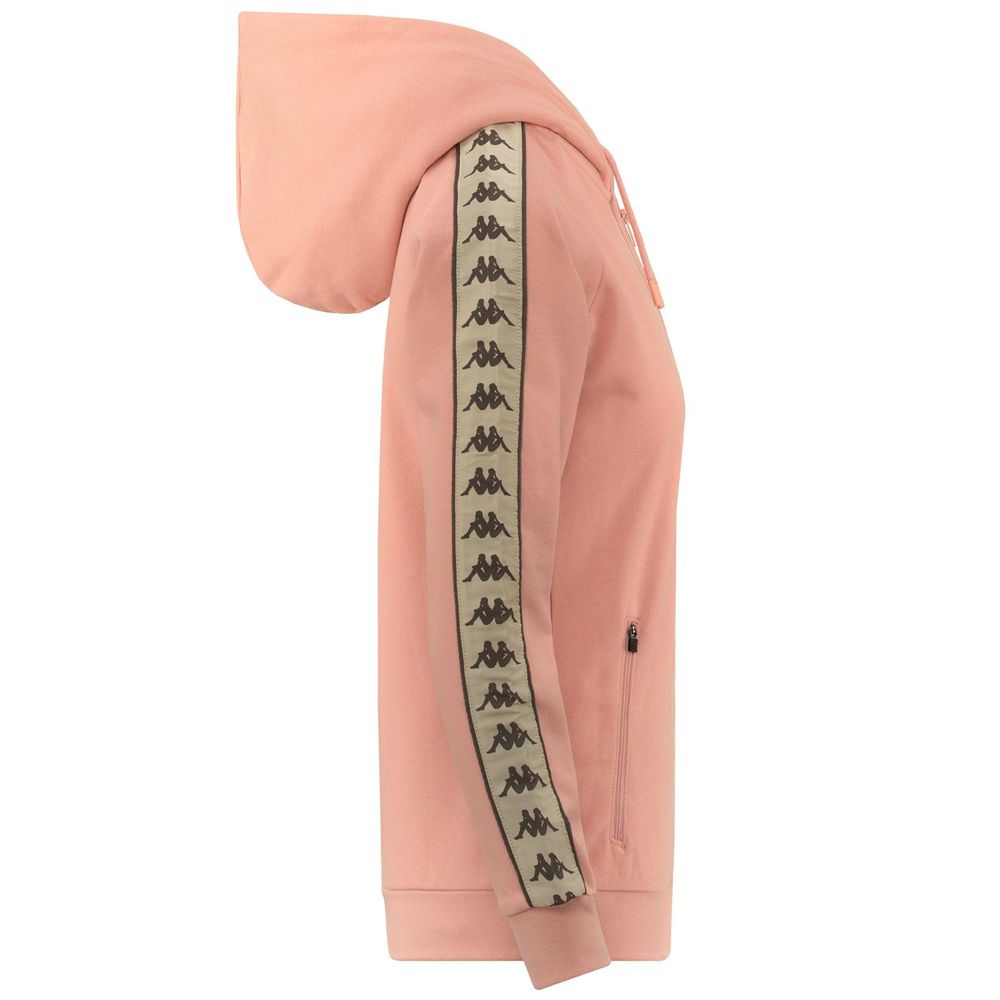 Women Kappa 222 Banda Balzi 2 Hoodie Pink | 546097-ONG