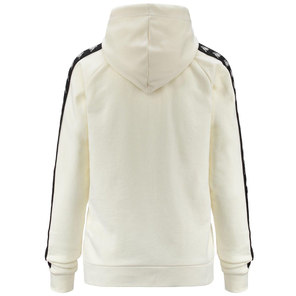 Women Kappa 222 Banda Balzi 2 Hoodie White | 098146-QRY