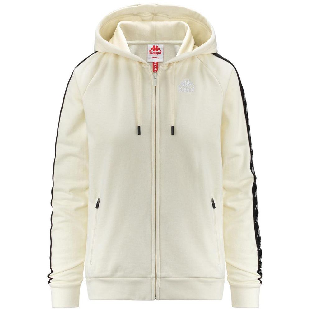 Women Kappa 222 Banda Balzi 2 Hoodie White | 098146-QRY