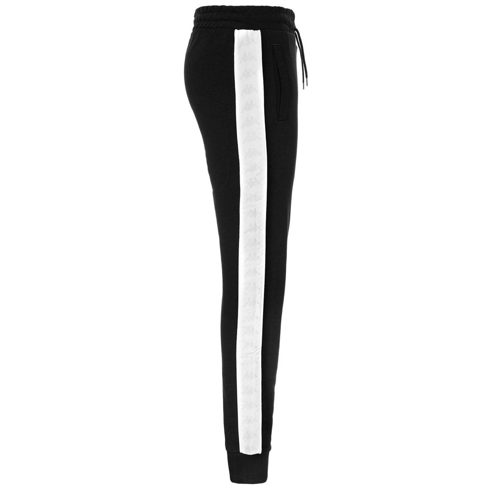 Women Kappa 222 Banda Barnu 2 Pants Black | 721648-KPD