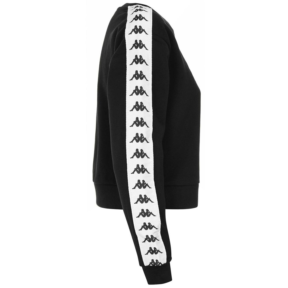 Women Kappa 222 Banda Famish Sweater Black | 537429-WJP