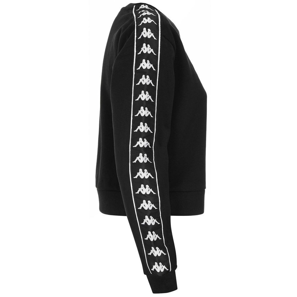 Women Kappa 222 Banda Famish Sweater Black | 275049-RQX