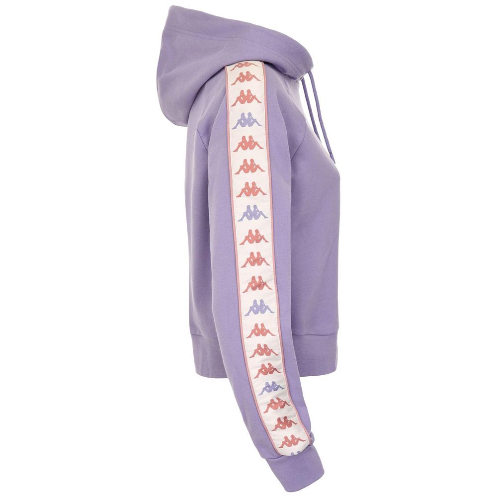 Women Kappa 222 Banda Fanaso Hoodie Purple | 356178-QUV