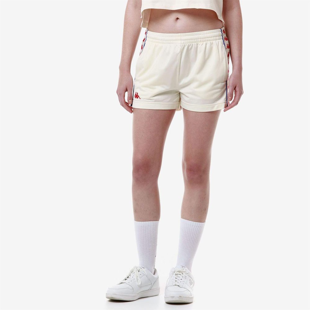 Women Kappa 222 Banda Ladytread Shorts White | 138064-LPT