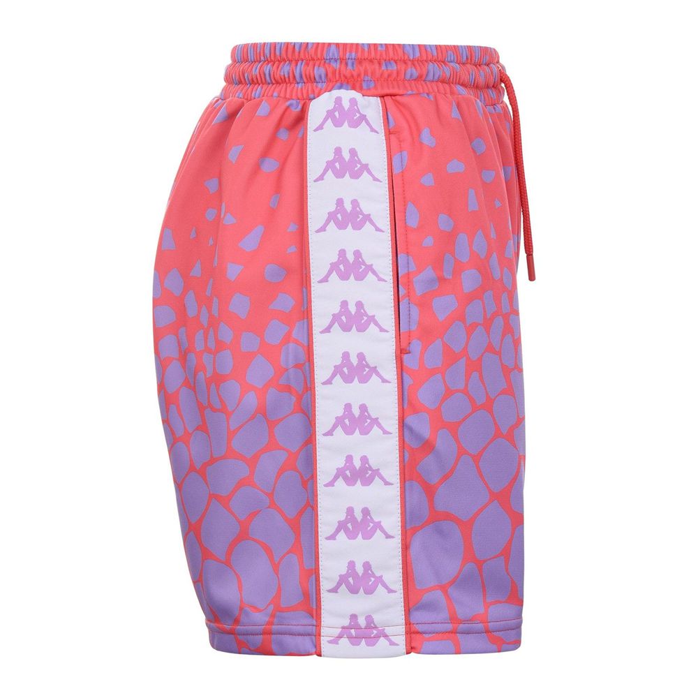 Women Kappa 222 Banda Sacha Graphik Shorts Pink | 621879-ODB