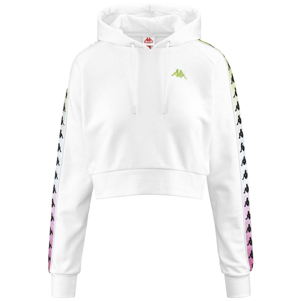 Women Kappa 222 Banda Tamas Degrade Hoodie White | 315498-NXL