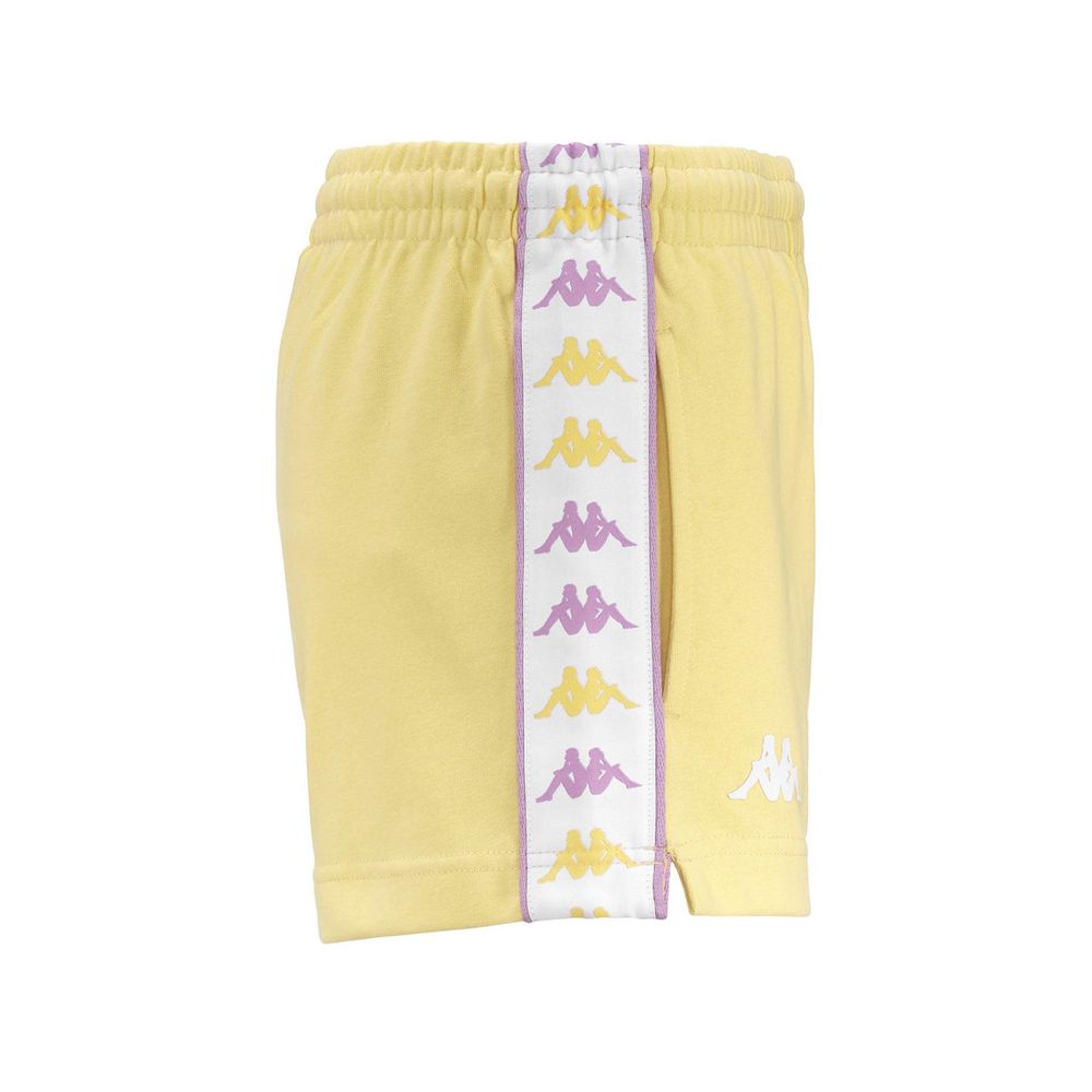 Women Kappa 222 Banda Treadyi Shorts Yellow | 087216-PHV