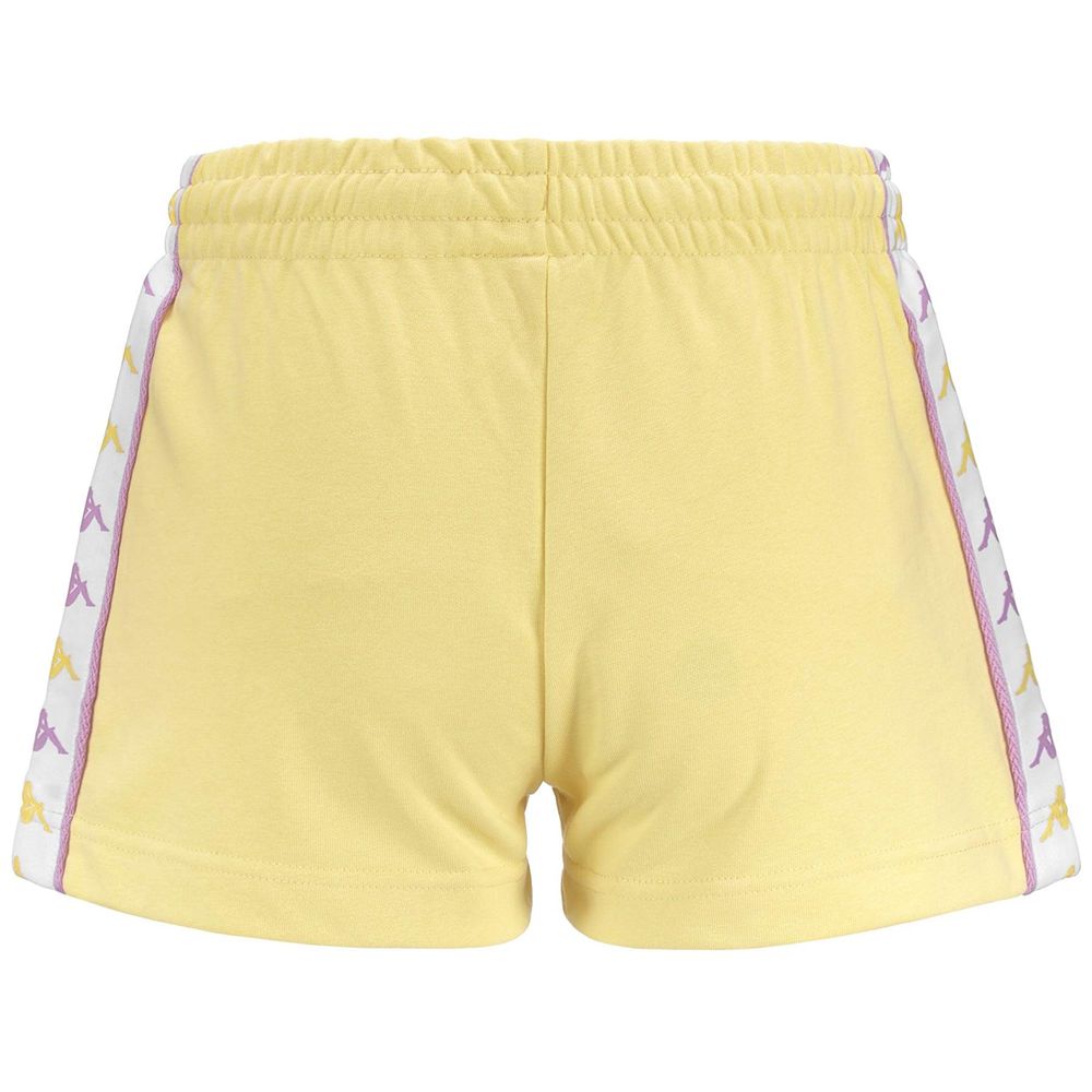 Women Kappa 222 Banda Treadyi Shorts Yellow | 087216-PHV