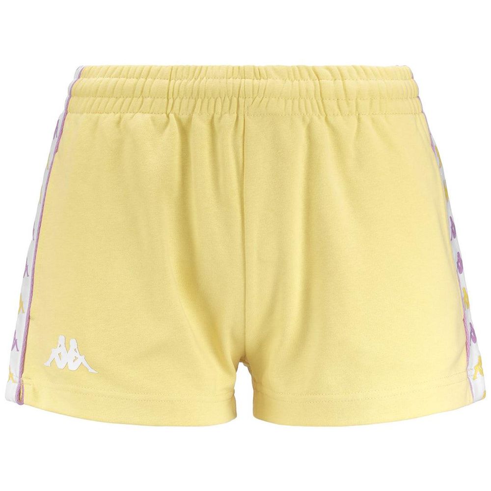 Women Kappa 222 Banda Treadyi Shorts Yellow | 087216-PHV