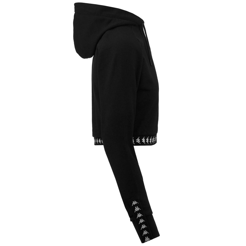 Women Kappa 222 Banda Vanity Hoodie Black | 168270-XSA