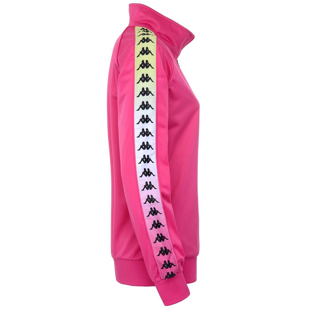 Women Kappa 222 Banda Wanniston Degrade Jacket Pink | 562813-XTL